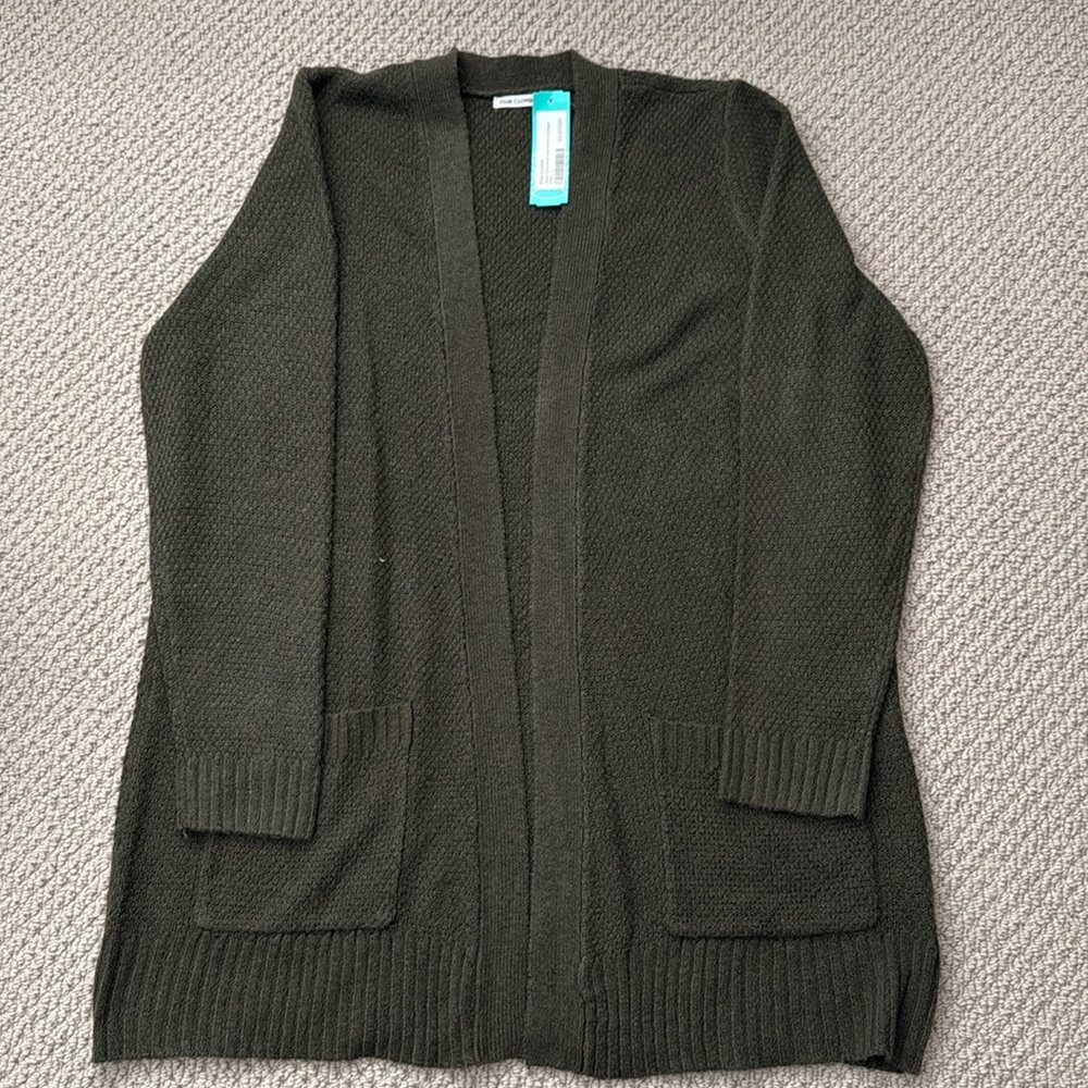NWT Pink Clover Cardigan Olive Color